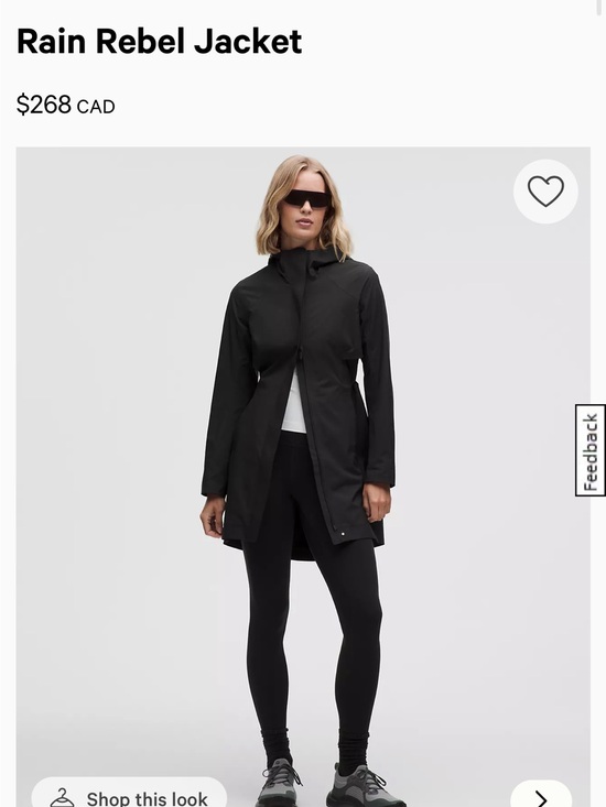 lululemon athletica Jackets & Blazers - Lululemon Rain Rebel Jacket - Black size 6